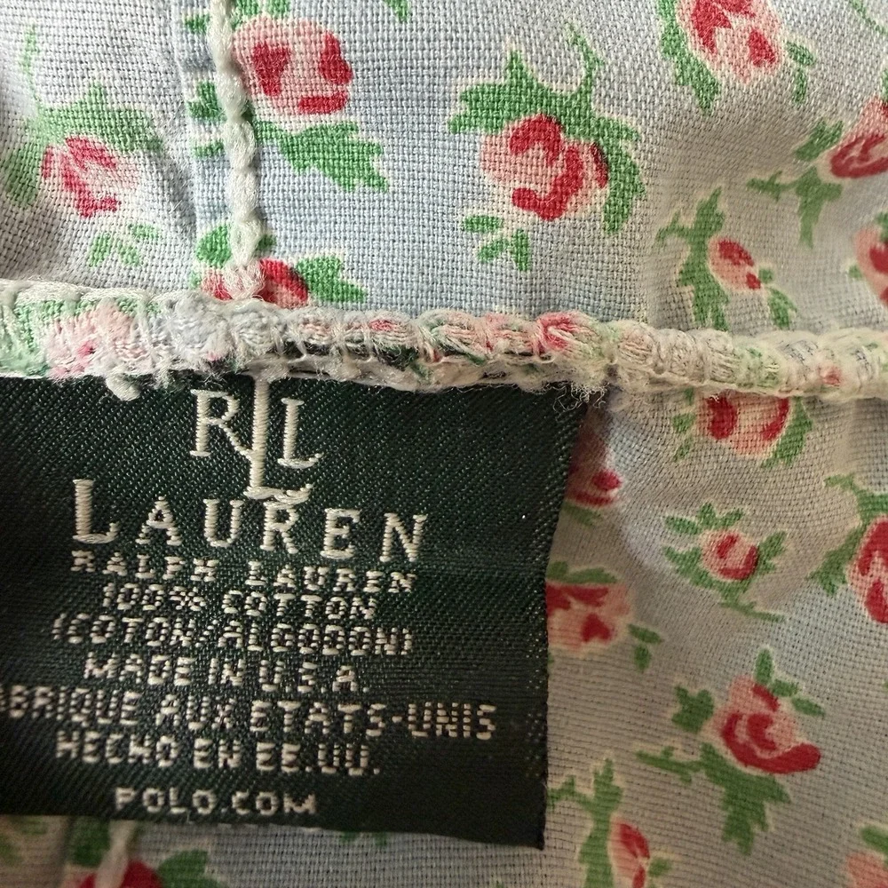 Vintage Ralph Lauren Standard Pillowcases Cotton Ditsy Floral Abby Cottage 80s